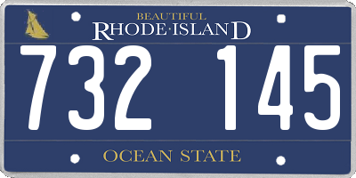 RI license plate 732145