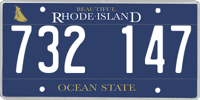 RI license plate 732147