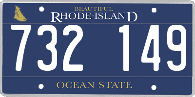 RI license plate 732149