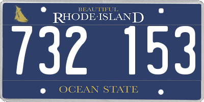 RI license plate 732153