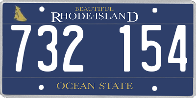 RI license plate 732154