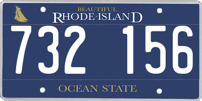 RI license plate 732156