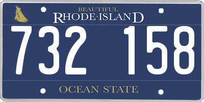 RI license plate 732158