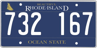 RI license plate 732167