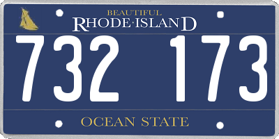 RI license plate 732173