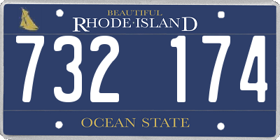 RI license plate 732174