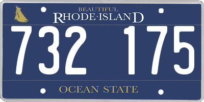 RI license plate 732175