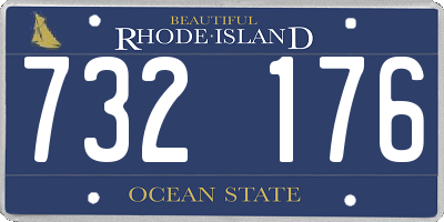RI license plate 732176