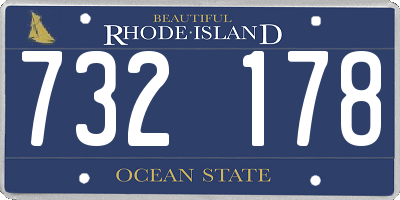 RI license plate 732178