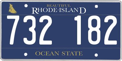 RI license plate 732182