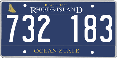 RI license plate 732183