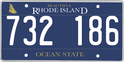 RI license plate 732186