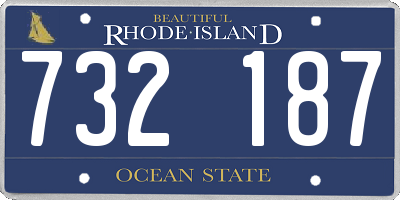 RI license plate 732187