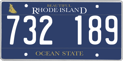 RI license plate 732189