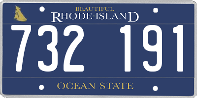 RI license plate 732191