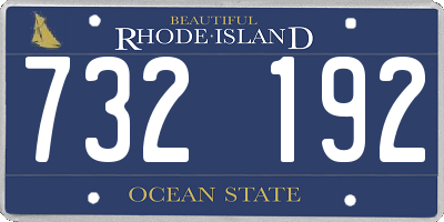 RI license plate 732192