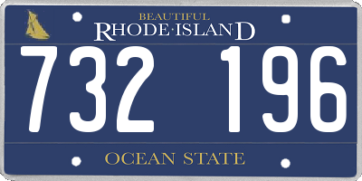 RI license plate 732196