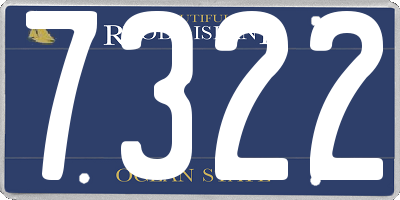 RI license plate 7322