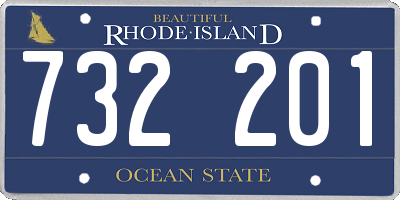 RI license plate 732201