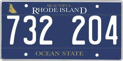 RI license plate 732204