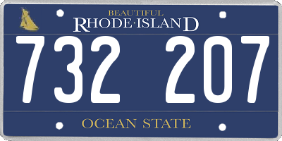 RI license plate 732207