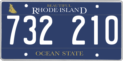 RI license plate 732210