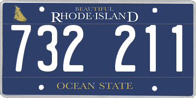 RI license plate 732211