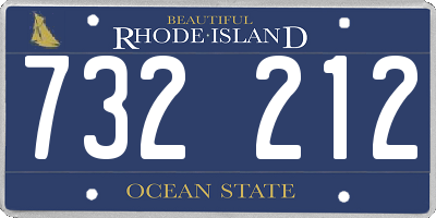 RI license plate 732212