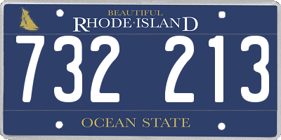 RI license plate 732213