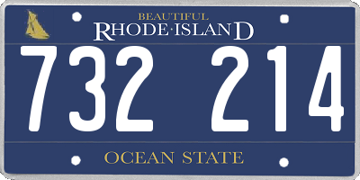 RI license plate 732214
