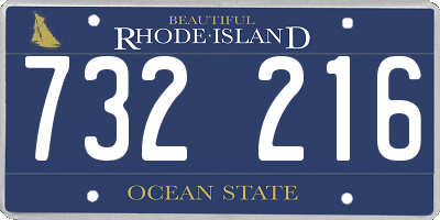 RI license plate 732216