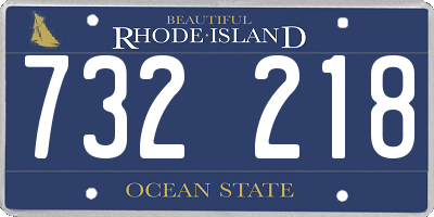 RI license plate 732218