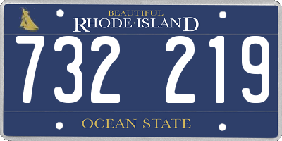 RI license plate 732219