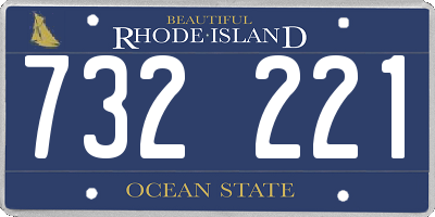 RI license plate 732221