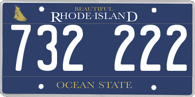 RI license plate 732222