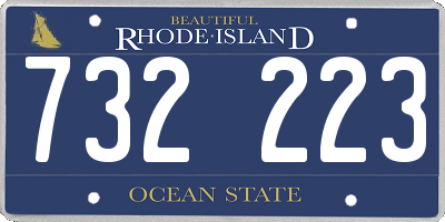 RI license plate 732223