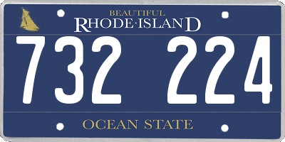 RI license plate 732224