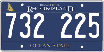 RI license plate 732225