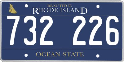 RI license plate 732226