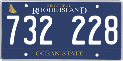 RI license plate 732228