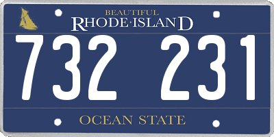 RI license plate 732231