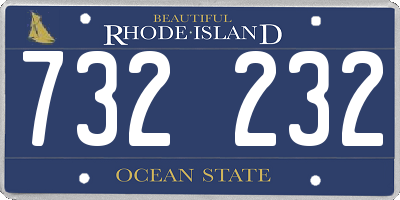 RI license plate 732232