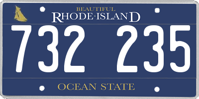RI license plate 732235