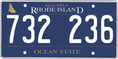 RI license plate 732236