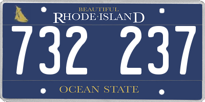 RI license plate 732237