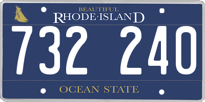 RI license plate 732240