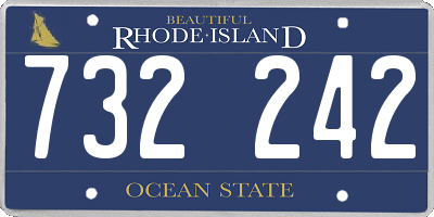 RI license plate 732242