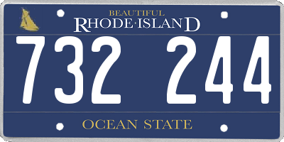 RI license plate 732244