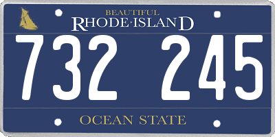 RI license plate 732245