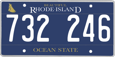 RI license plate 732246